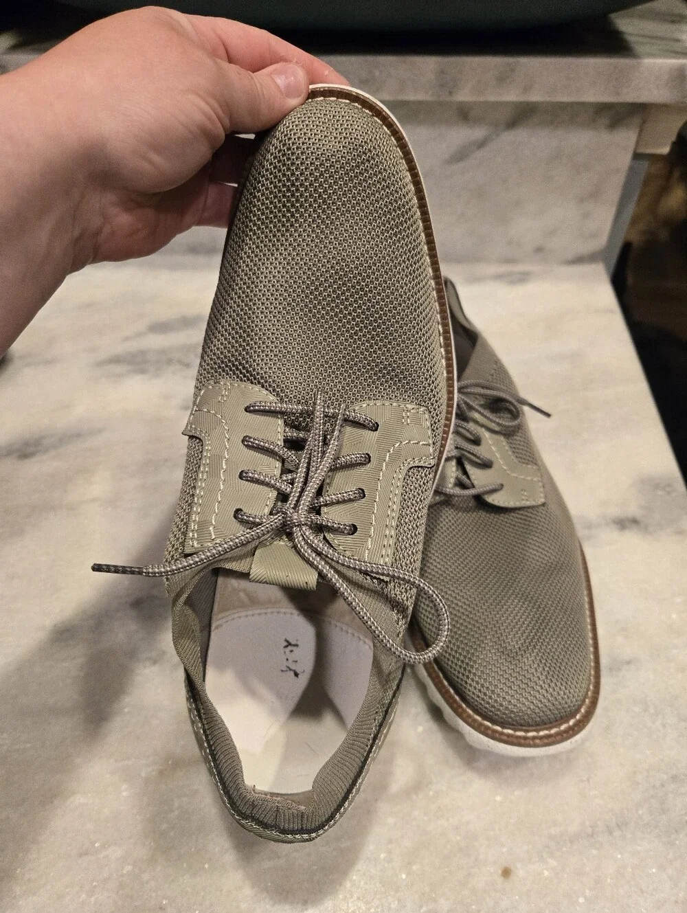 Johnston & Murphy Gray Knit Oxford Shoes 10.5 Usa